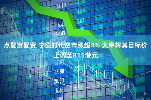 点登富配资 宁德时代逆市涨超4% 大摩将其目标价上调至815港元